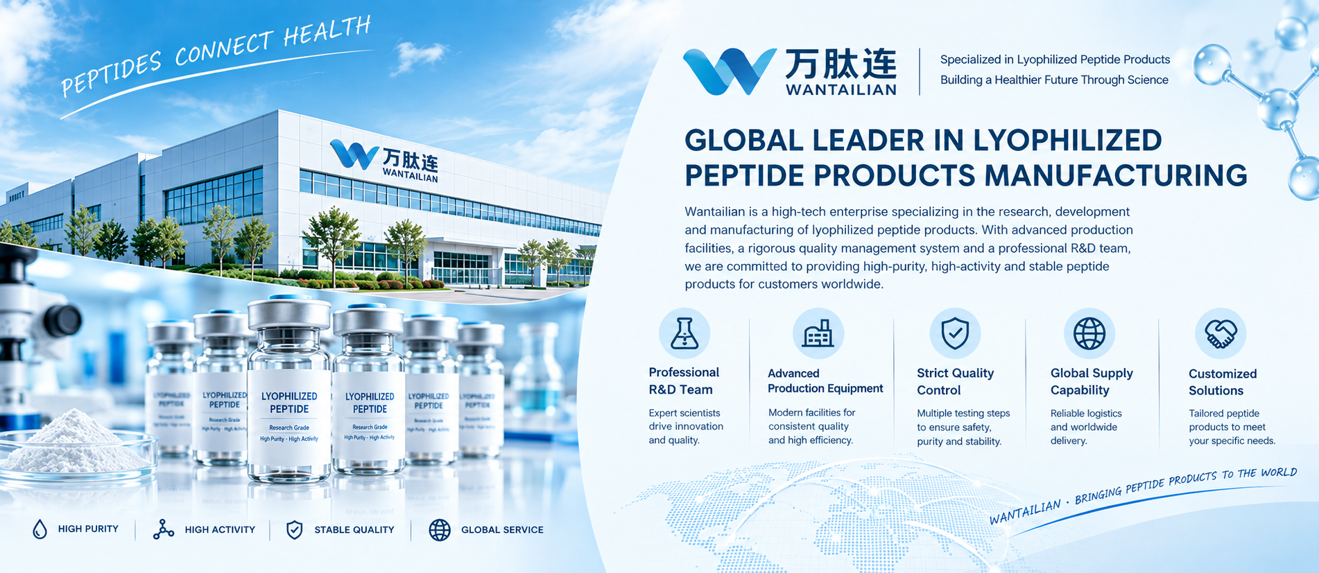 Global leader in lyophilized peptide products manufacturing
